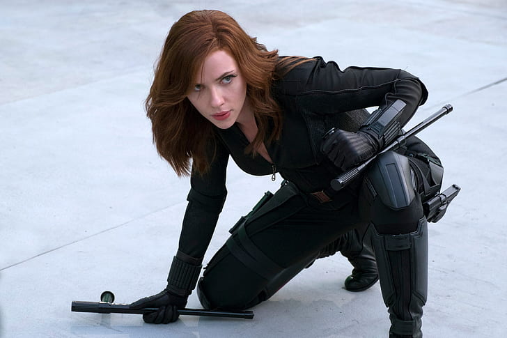 Scarlett Johansson, Civil War, Capitán América, 4K, Black Widow, Fondo de pantalla HD