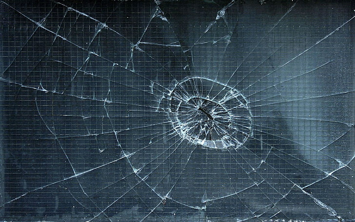 شبكة العنكبوت البيضاء ، الزجاج ، ورق الحائط ، الزجاج المكسور، خلفية HD