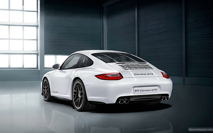 Porsche Carrera GTS 2, mobil super putih 911 gta, porsche, carrera, mobil, Wallpaper HD