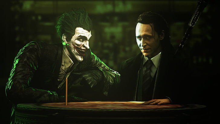 Joker, crayon, astuce, Tom Hiddleston, loki, dieu, Fond d'écran HD