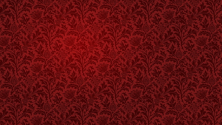 червен флорален текстил, шарки, линии, ярък, цвят, повърхност, текстура, HD тапет