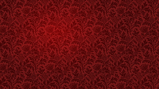 tessile floreale rosso, motivi, linee, brillante, colore, superficie, tessitura, Sfondo HD HD wallpaper