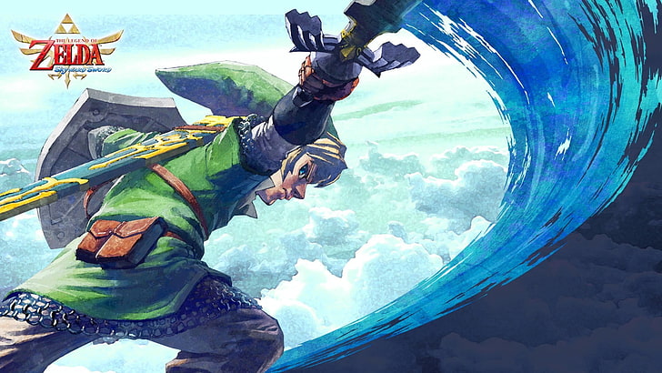 The Legend of Zelda, Link, video game, legenda zelda: sword skyward, Master Sword, Wallpaper HD