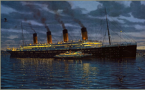 fartyg, titanic, fordon, HD tapet HD wallpaper