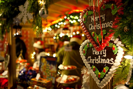 Праздник, Рождество, Рынок, Счастливого Рождества, HD обои HD wallpaper