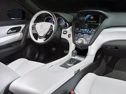 Acura, Zdx, 2009, konceptbil, salong, interiör, ratt, hastighetsmätare, HD tapet HD wallpaper