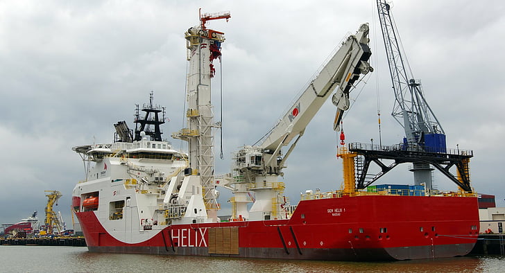 المركبات ، سفينة الدعم البحرية ، السفينة ، Siem Helix 1، خلفية HD