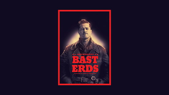 Lieutenant Aldo Raine - Inglourious Basterds, affiche de basterds, films, 1920x1080, basterds sans gloire, lt.Aldo Raine, Brad Pitt, Fond d'écran HD HD wallpaper