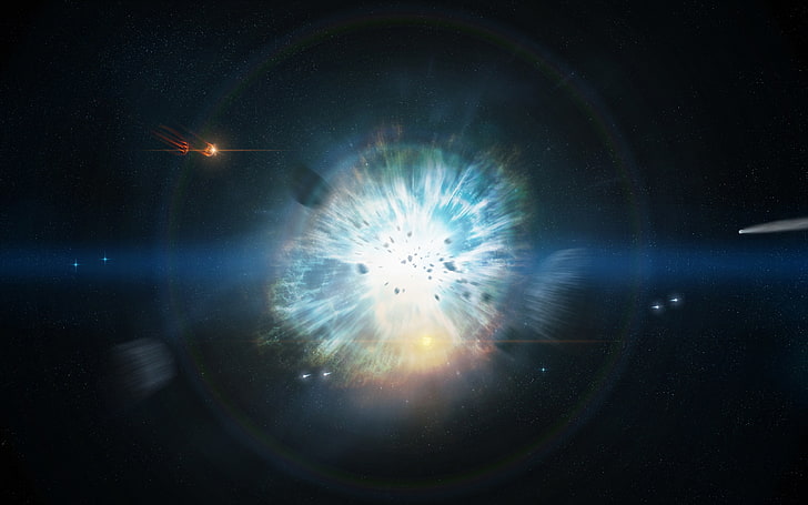 Explosion, fi, sci, space, stars, supernova, HD wallpaper