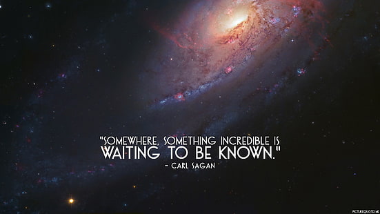 Menunggu untuk Dikenal oleh wallpaper kutipan Carl Sagan, Carl Sagan, space, quote, Wallpaper HD HD wallpaper