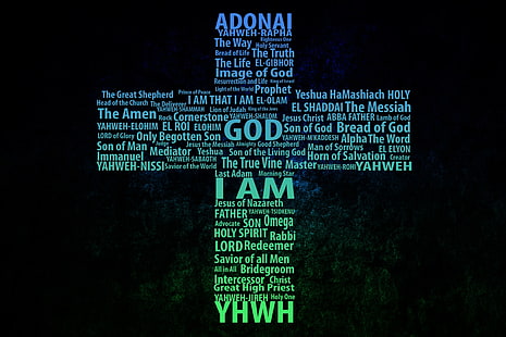 Tekst Adonai, Jezus Chrystus, Jahwe, Bóg, krzyż, Chrystus Odkupiciel, religia, Tapety HD HD wallpaper