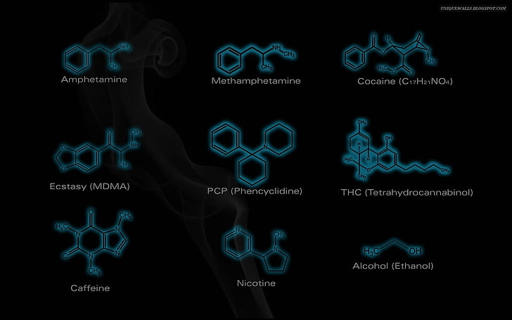مخطط التركيب الكيميائي والمخدرات، خلفية HD