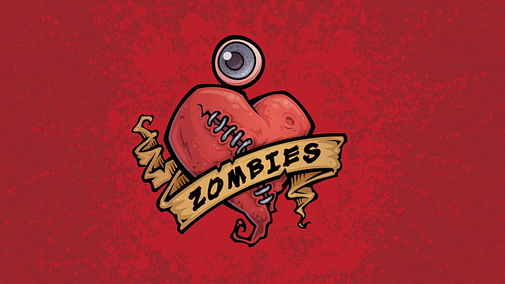 dark, heart, horror, love, romance, zombie, HD wallpaper
