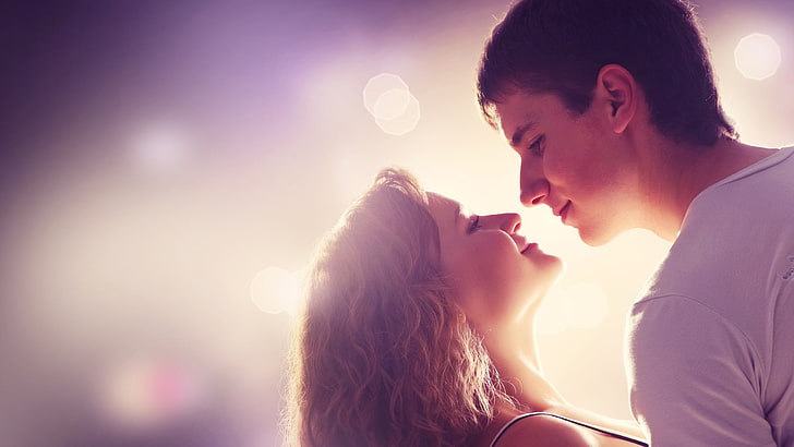 amor, beso, pareja, romantico, Fondo de pantalla HD