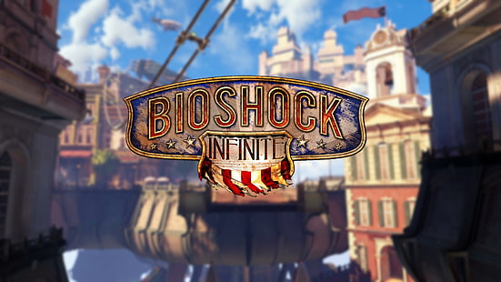 BioShock, BioShock Infinite, videogames, jogos para PC, consoles, jogadores, azul, vermelho, Columbia (Bioshock), HD papel de parede HD wallpaper