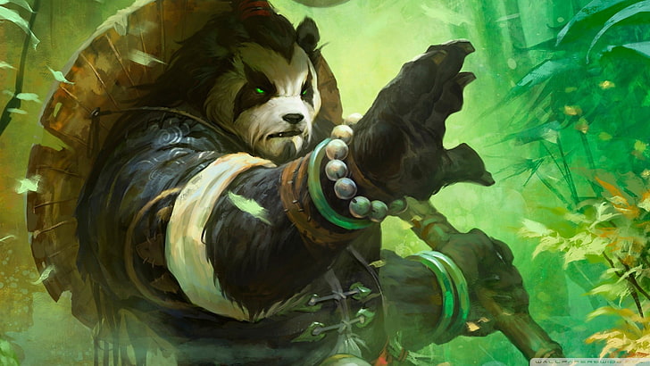 Fond d'écran Pandaren Brewmaster, World of Warcraft: Mists of Pandaria, Hearthstone, World of Warcraft, jeux vidéo, Fond d'écran HD