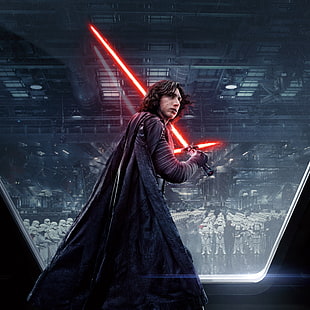 Star Wars: Jedi Terakhir, Pengemudi Adam, Kylo Ren, 4K, Wallpaper HD HD wallpaper