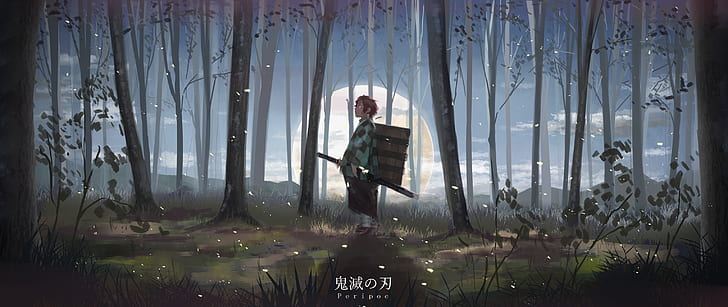 Anime, Demon Slayer: Kimetsu no Yaiba, Tanjirou Kamado, Wallpaper HD