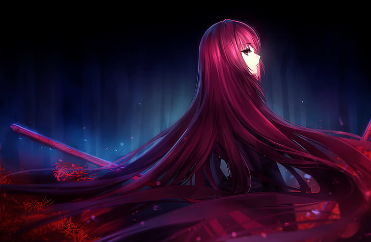 Lancer (Fate/Grand Order), Fate/Stay Night, anime girls, HD wallpaper