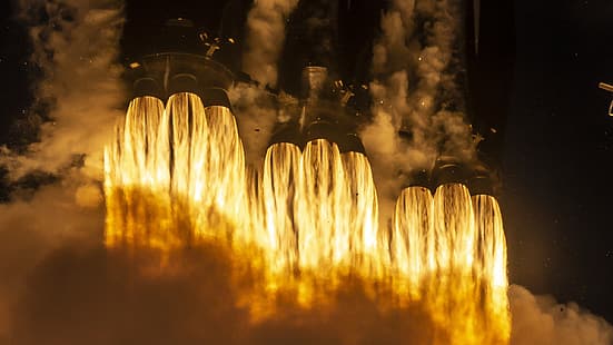 Rakete, Feuer, Technologie, Rauch, Nahaufnahme, HD-Hintergrundbild HD wallpaper
