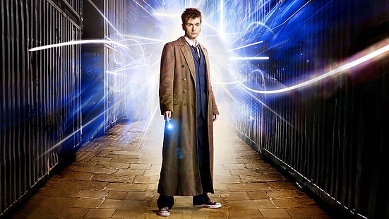 Doctor Who, The Doctor, TARDIS, David Tennant, dziesiąty lekarz, Tapety HD HD wallpaper