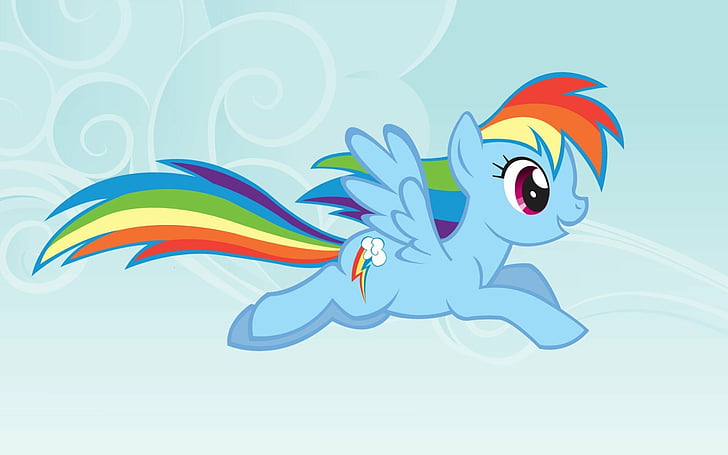 برنامج تلفزيوني ، My Little Pony: الصداقة هي السحر ، My Little Pony ، Rainbow Dash ، Vector، خلفية HD