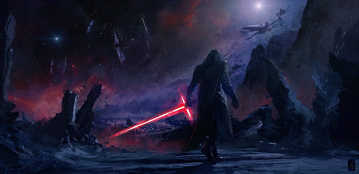 Guardians of The Galaxy wallpaper, Star Wars, Kylo Ren, Star Wars: The Force Awakens, HD wallpaper