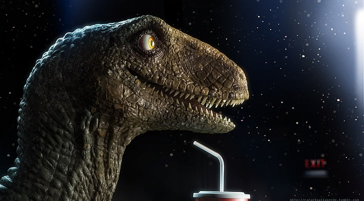 Godzilla Movie 2014, dinosaure vert, drôle, Fond d'écran HD