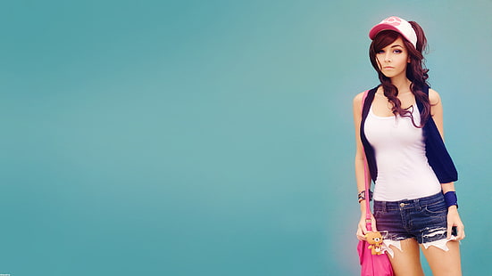 포켓몬 화이트 힐다 Touko, 흰색, 여자, 포켓몬, 이쁜이와 소녀, HD 배경 화면 HD wallpaper
