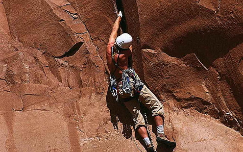 alpinismo, deporte, escalada, riesgo, Fondo de pantalla HD HD wallpaper