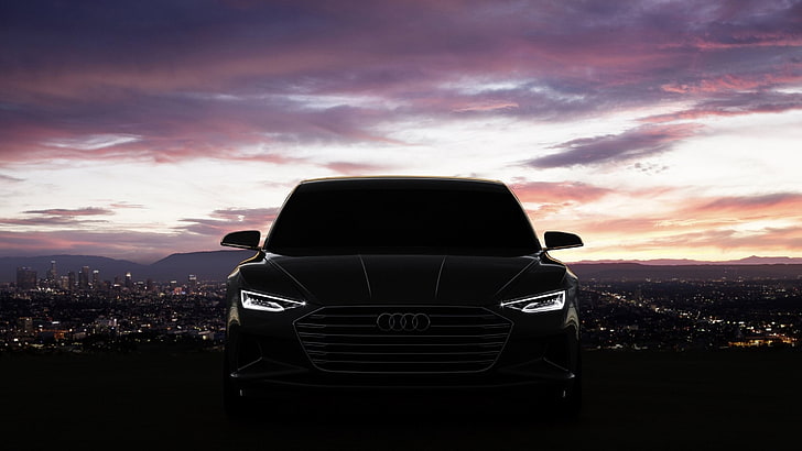 black Audi vehicle, Audi, Audi Prologue, concept cars, HD wallpaper