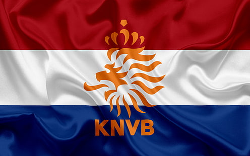 サッカー、オランダナショナルフットボールチーム、エンブレム、ロゴ、オランダ、 HDデスクトップの壁紙 HD wallpaper