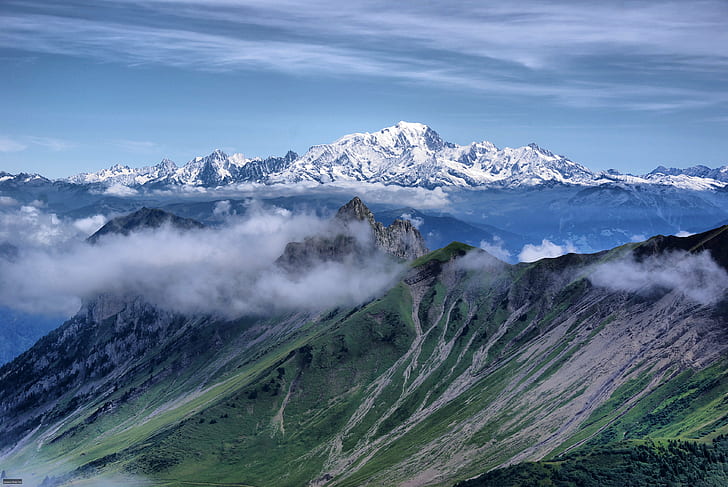 dağ havadan görünümü, mont blanc, mont blanc, Le Mont, Mont Blanc, havadan görünümü, dağ, Pentax K10D, smc, DA, F2.8, ED, AL, SDM, montagne, alpler, alpler, Fransa, manzara, Arcaloddoğa, karakol, bulutlu, gün, kar, dağ Tepe, manzaraları, açık havada, avrupa Alpler, HD masaüstü duvar kağıdı