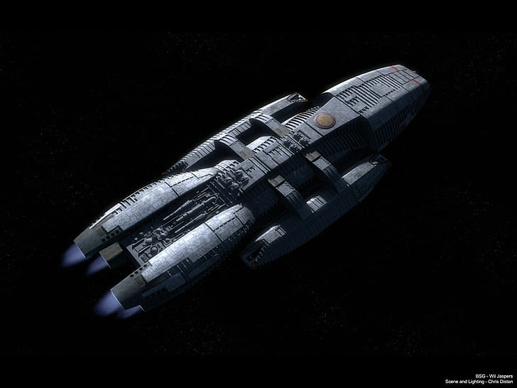 Battlestar Galactica, nave espacial, HD papel de parede