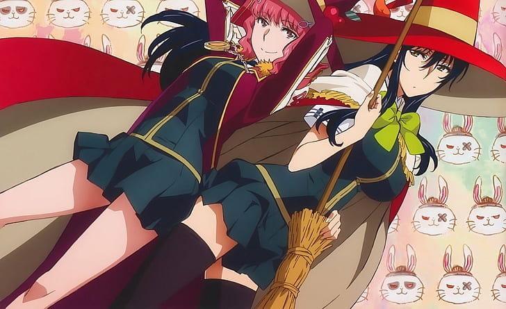Gadis Anime, Kagari Ayaka, Takamiya Kasumi, Karya Kerajinan Penyihir, Wallpaper HD