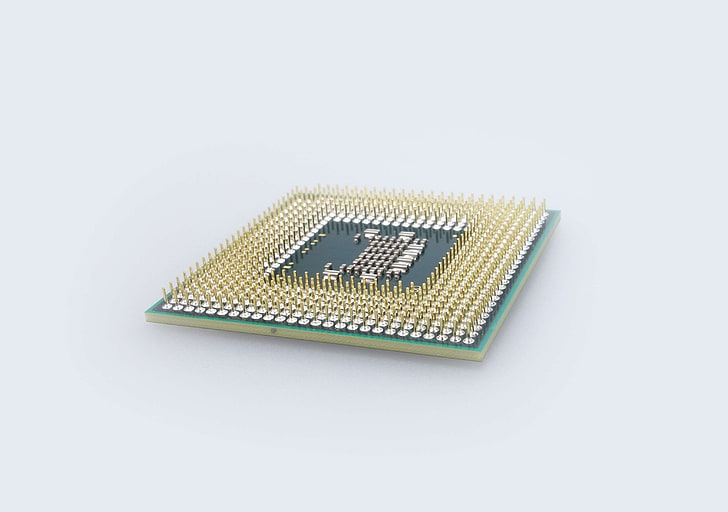 центральный процессор, чип, компьютер, процессор, электроника, микрочип, микропроцессор, контакты, процессор, технология, HD обои