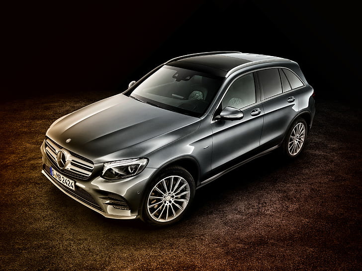 Mercedes-Benz GLC 350, prata mercedes-benz suv, Mercedes, 4MATIC, 2015 Mercedes-Benz GLC 350, X205, HD papel de parede
