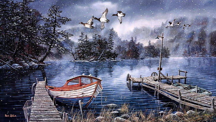 冬の風景画hd壁紙無料ダウンロード Wallpaperbetter
