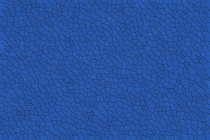 mosaic, patterns, blue, HD wallpaper
