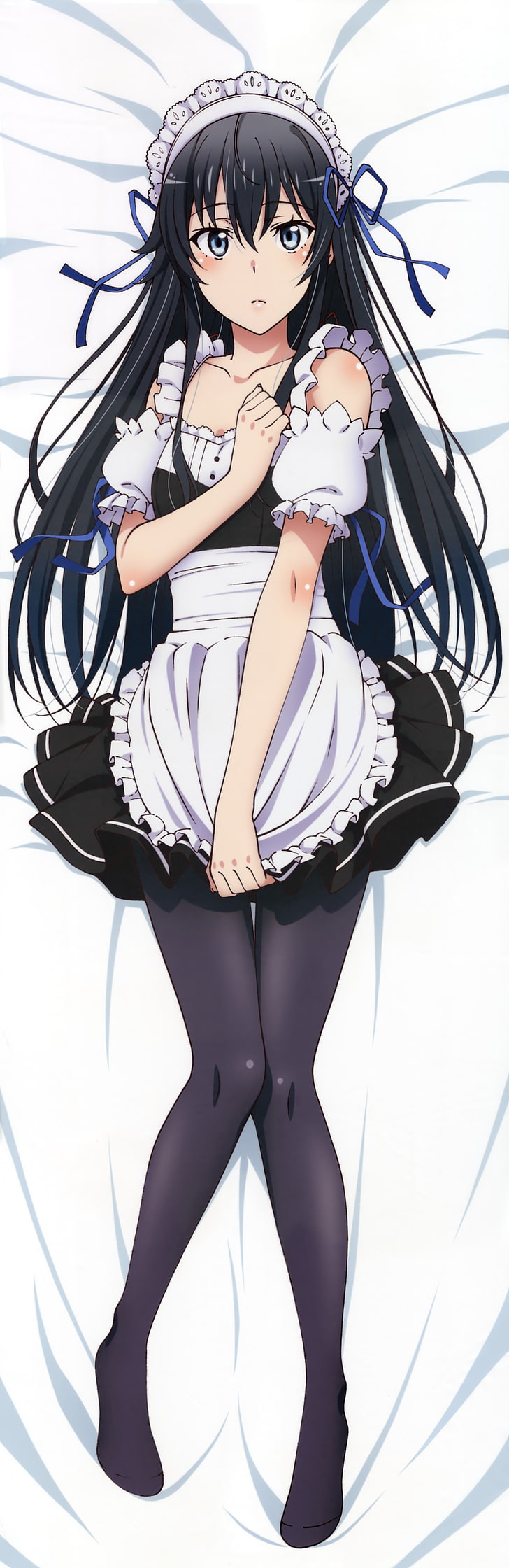 Yahari Ore no Seishun Love Comedy wa Machigatteiru, anime girls, Yukinoshita Yukino, anime, maid outfit, legs, HD wallpaper