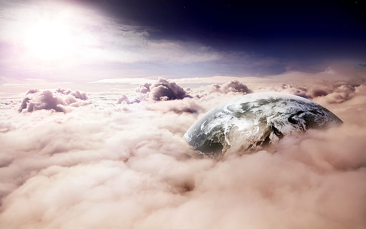 Clouds, Planet, World, Star Trek, Digital art, HD, HD wallpaper