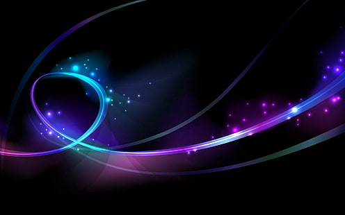 Mac, purple and blue decor, lights, space, mac, colors, 3d and abstract, HD wallpaper HD wallpaper
