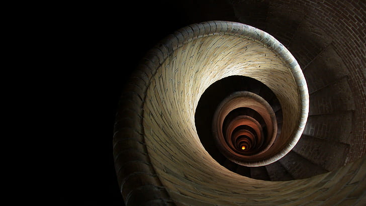 Treppen, Spiralen, Ziegel, HD-Hintergrundbild