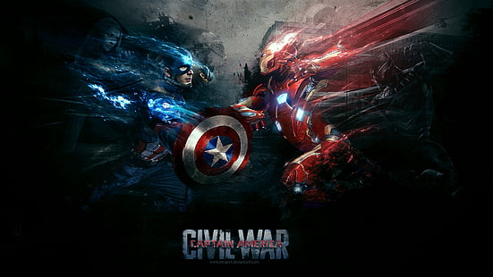 Captain America, Captain America: Bürgerkrieg, Iron Man, HD-Hintergrundbild HD wallpaper