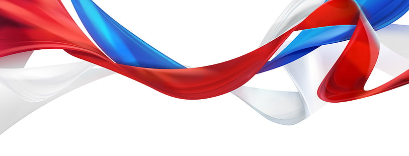 red, white, and blue ribbons, symbol, Russia, widescreen, country, The Flag Of Russia, United Russia, multiscreen, HD wallpaper HD wallpaper