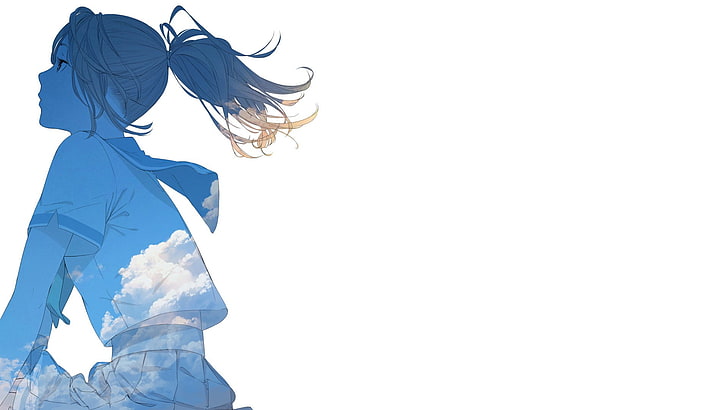 Sawasawa, langit, gadis anime, Nakagawa Natsuki, Hibike!Euphonium, Wallpaper HD