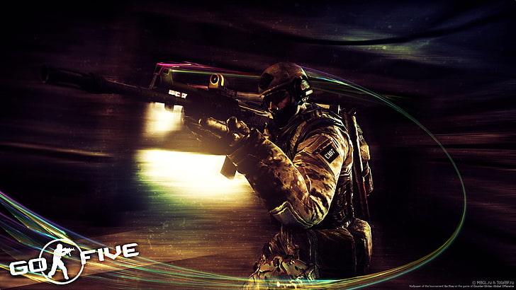 Counter Strike: Global Offensive Cinco papéis de parede digitais, GO FIVE, Counter-Strike Global Offensive, CSGO, HD papel de parede