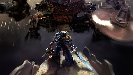 4K, Warhammer 40K Space Marine, Ultramarine, HD-Hintergrundbild HD wallpaper