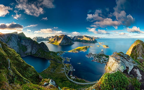 Reinebringen Norway, reinebringen, norway, landscape, HD wallpaper HD wallpaper