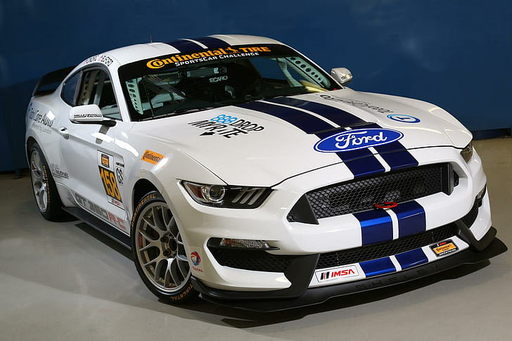 Ford Mustang 50 Year Limited Edition, ford gt350r c_racing, bil, HD tapet